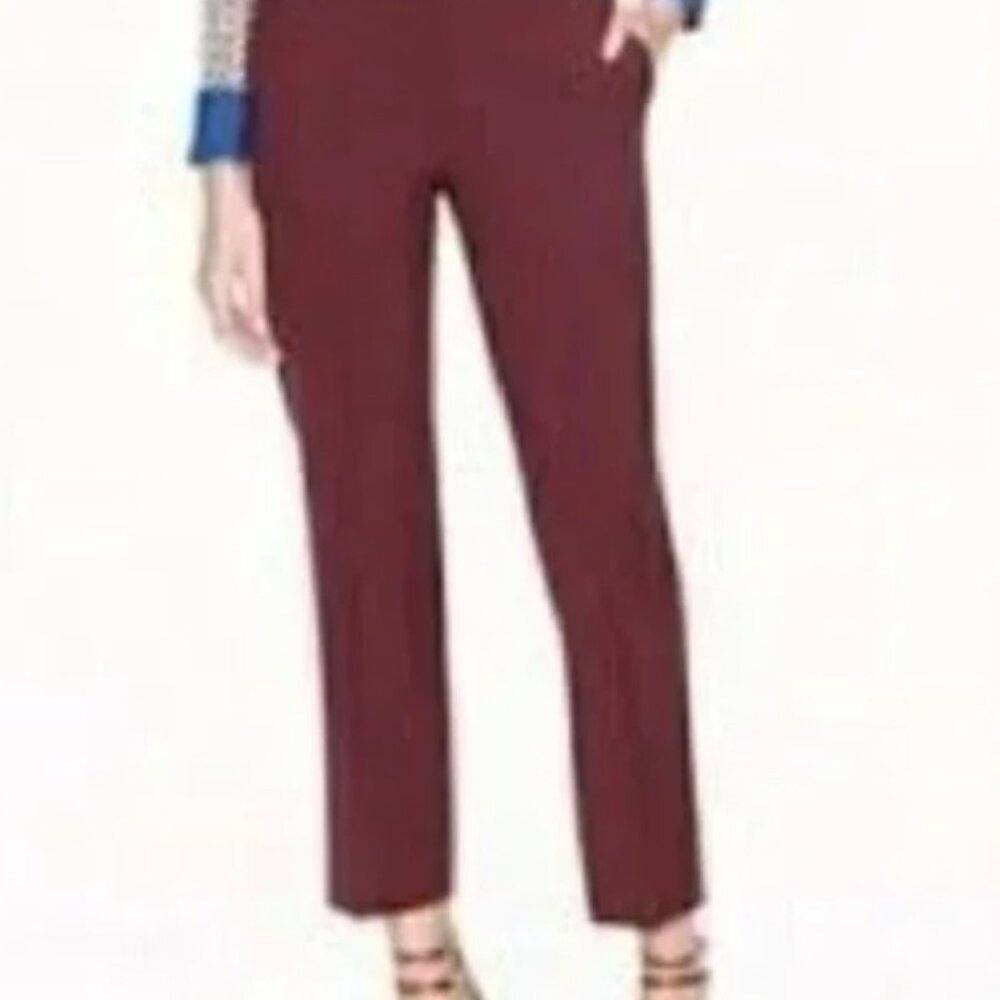 J. CREW Stretch Wool Eaton Boy pants Tollegno 1900 in Deep Wine Size 8
